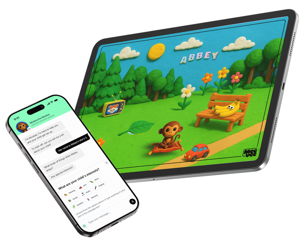 Product screens in frame